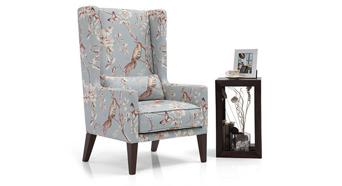 Slogan Wing Chair(Blue Nightingale)